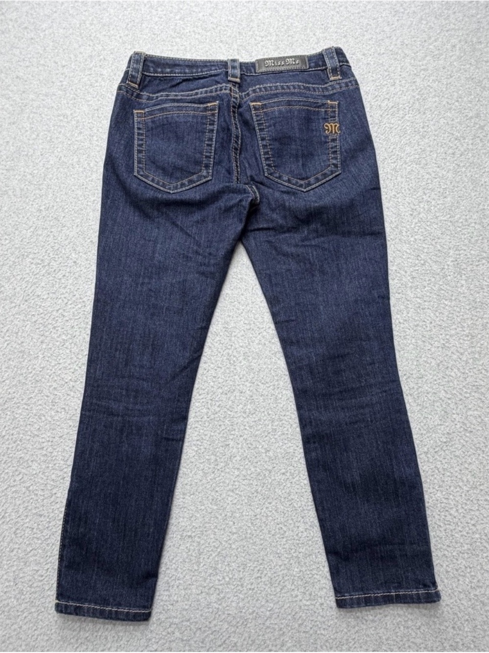 Miss Me Dark Indigo Ankle Zip Cropped Jeans